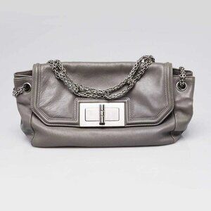 Chanel Grey Leather Reissue Chain Mademoiselle Flap Bag